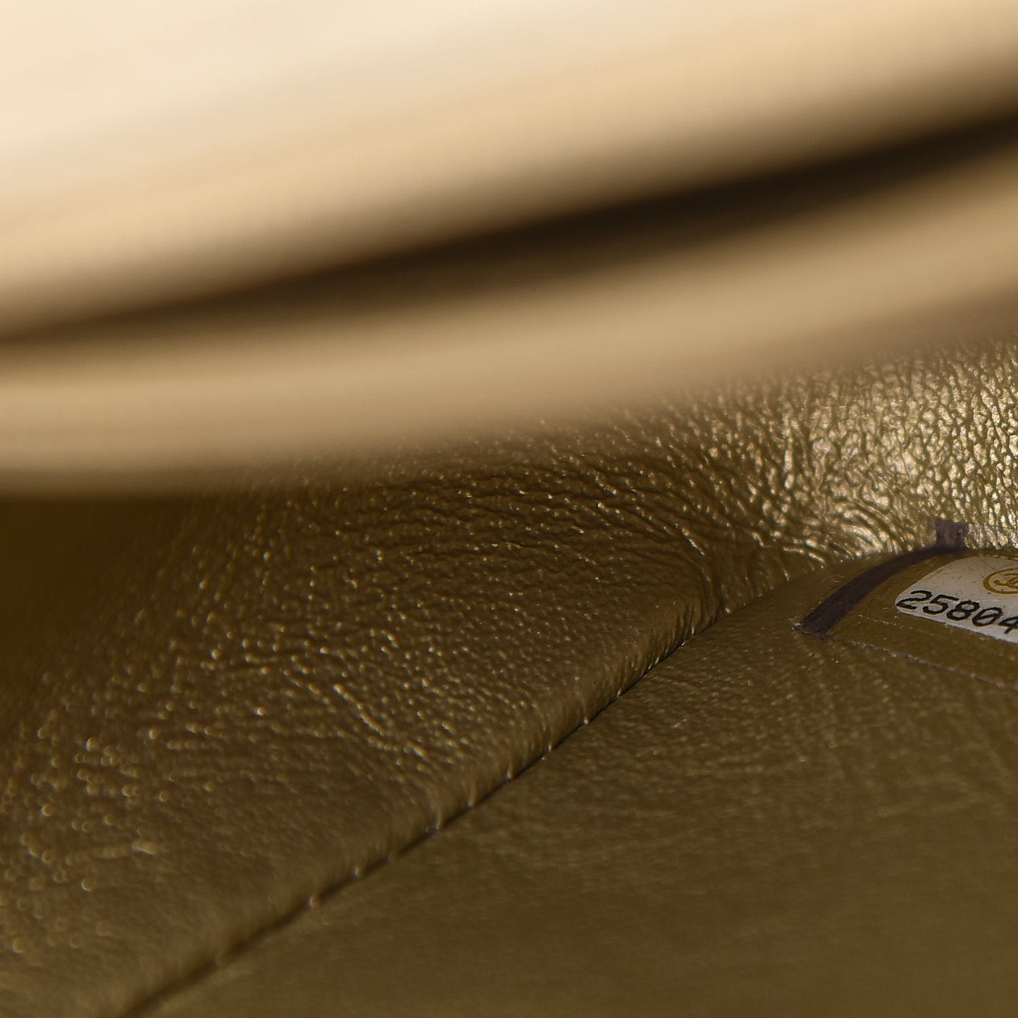 Patent Metallic Crumpled Calfskin Chevron Quilted Mini Rectangular Flap Gold