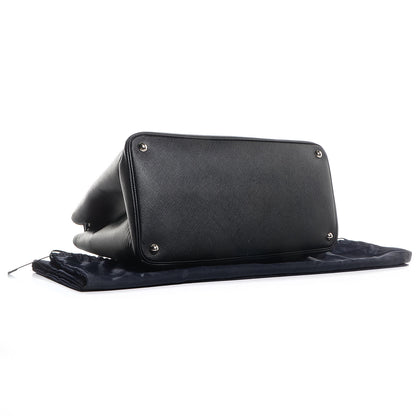 Prada Saffiano Cuir Twin Tote Nero Black 4 of 10