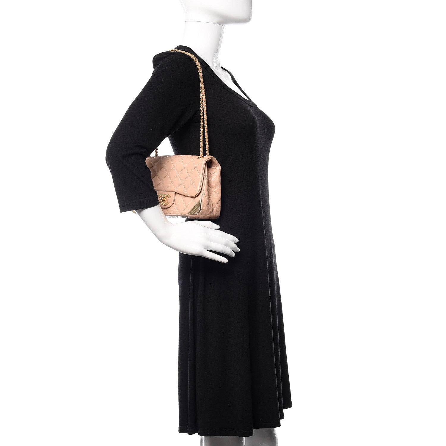 Chanel Calfskin Quilted Mini Rock The Corner Flap Pink 2 of 13