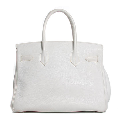 Hermes Taurillon Clemence Birkin 30 White 4 of 28