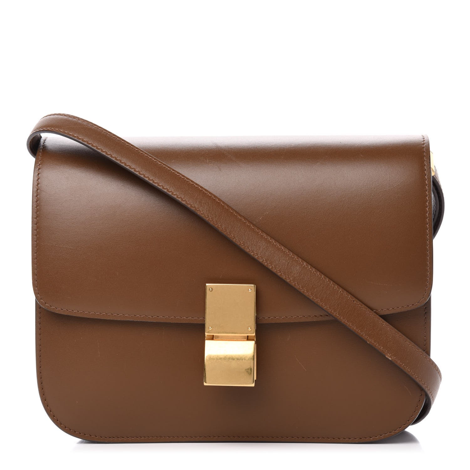 Celine Box Calfskin Medium Classic Box Flap Bag Camel 1 of 17