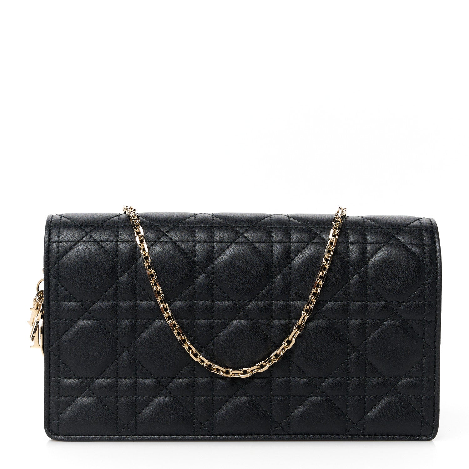 Christian Dior Lambskin Cannage Lady Dior Pouch Black 1 of 15