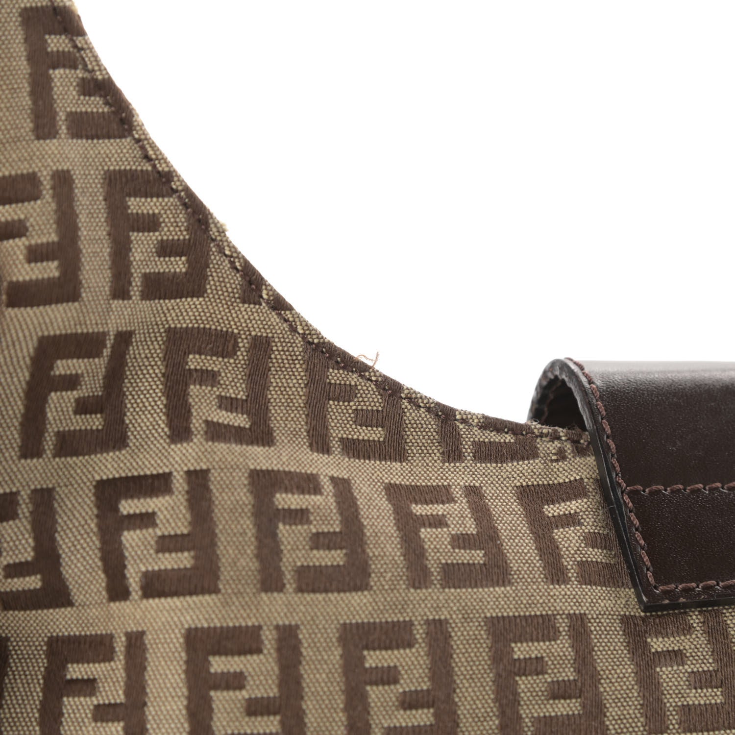 Fendi Zucchino Hobo Dark Brown 13 of 14
