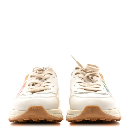 Gucci Calfskin Glitter Game Logo Womens Rhyton Sneakers 39.5 Mystic White 2 of 8
