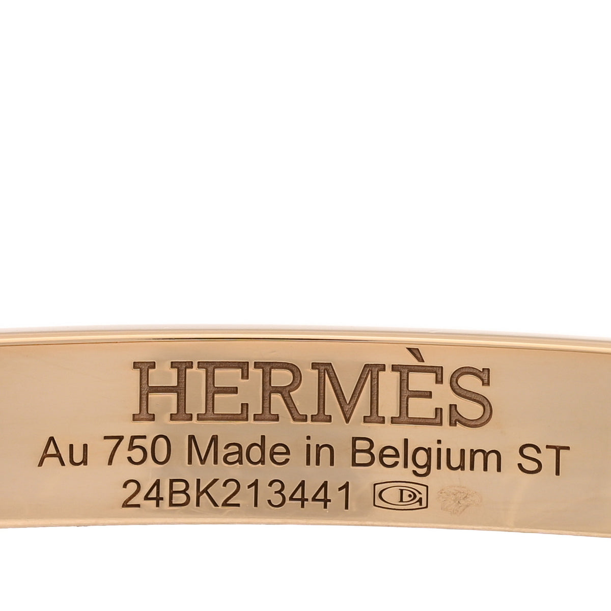 Hermes 18K Yellow Gold Diamond PM Kelly Bracelet 3 of 4