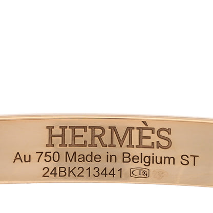 Hermes 18K Yellow Gold Diamond PM Kelly Bracelet 3 of 4