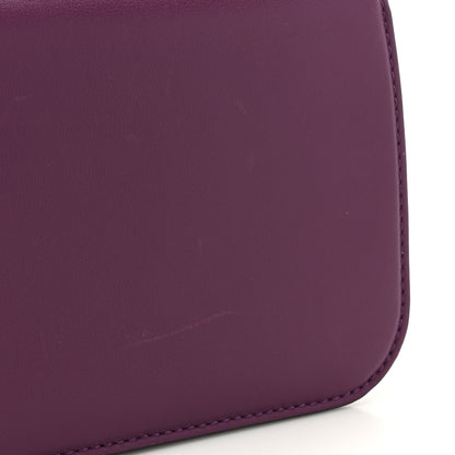 Valentino Garavani Calfskin Vlogo Loco Shoulder Bag Prune 19 of 20