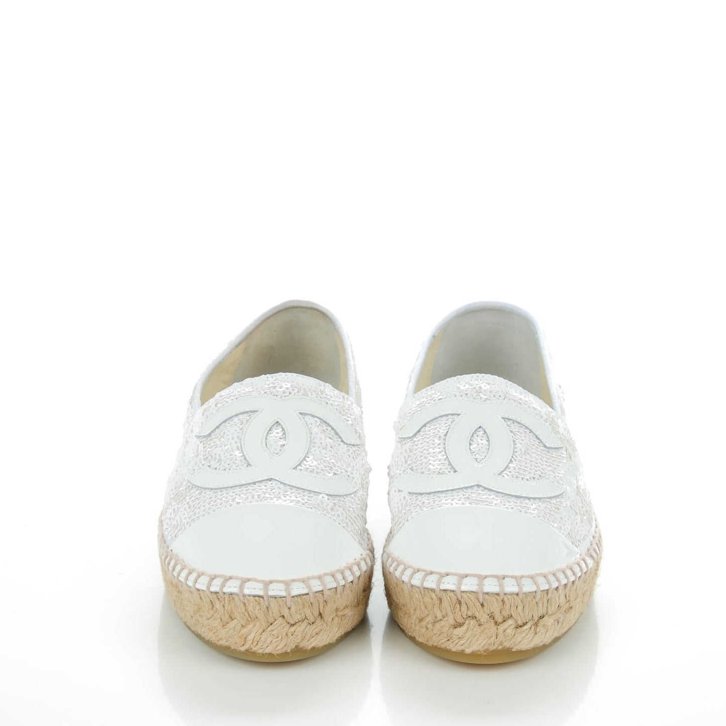 Patent Sequin CC Espadrilles 35 White