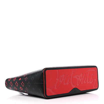 Christian Louboutin Perforated Calfskin Degrade Loubinthesky East West Cabata Tote Black Red 5 of 11