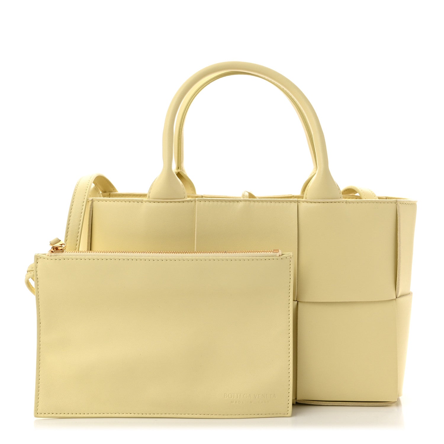 Bottega Veneta Nappa Maxi Intrecciato Mini Arco Tote Ice Cream 3 of 10