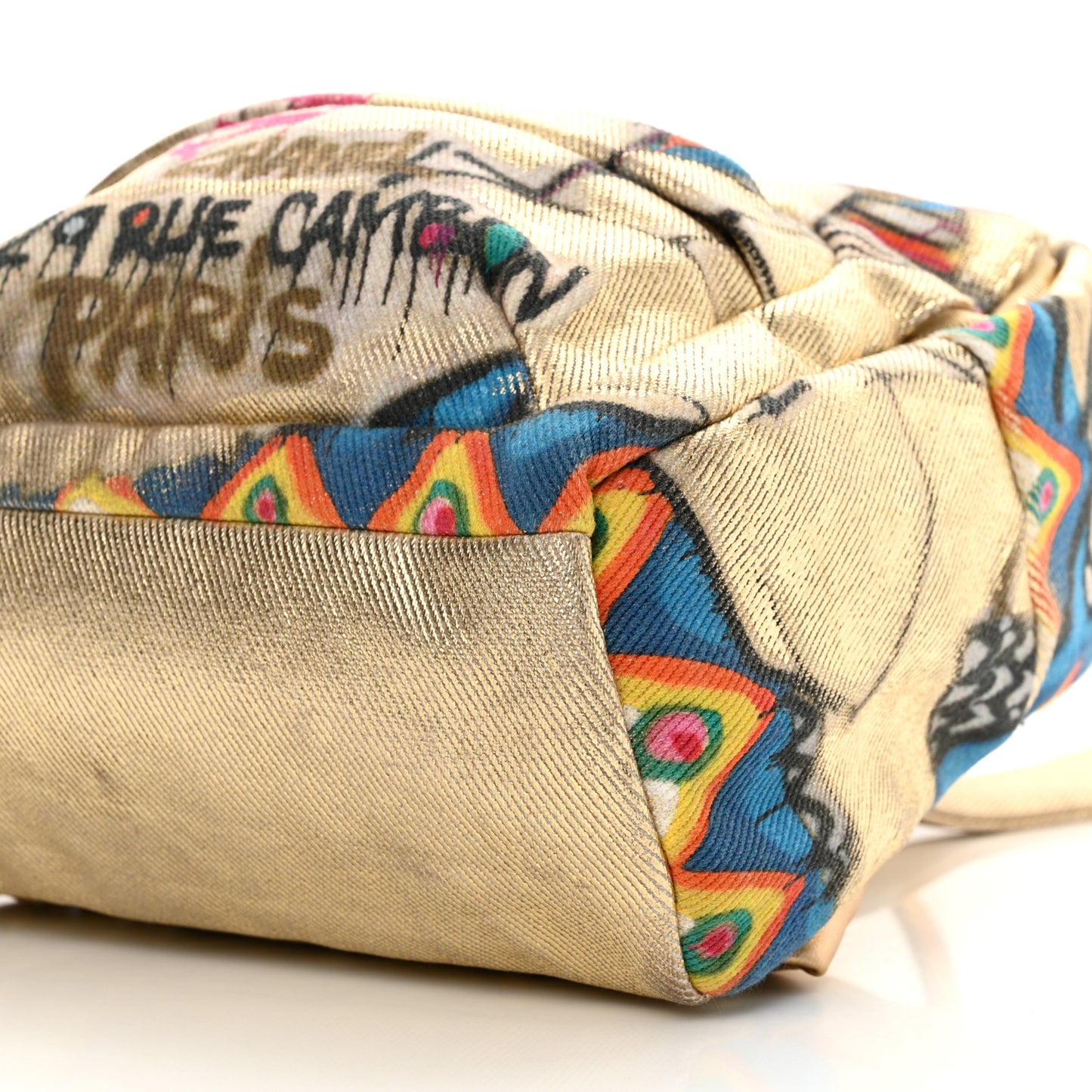 Graffiti Printed Canvas Street Spirit Backpack Multicolor