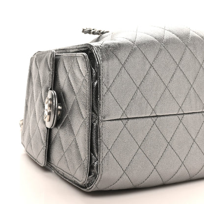 Chanel Metallic Caviar Quilted Small Chanel 25 Handbag Silver 9 of 10
