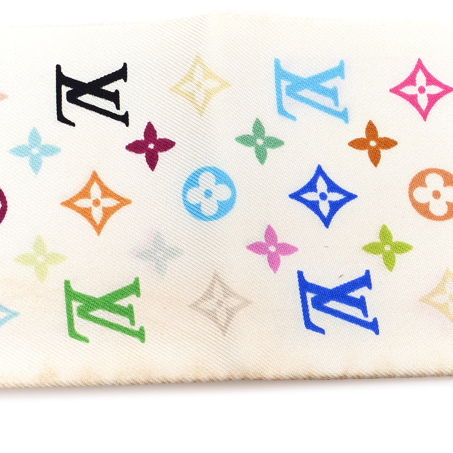 LV X TM Silk Monogram Multicolor Bandeau White