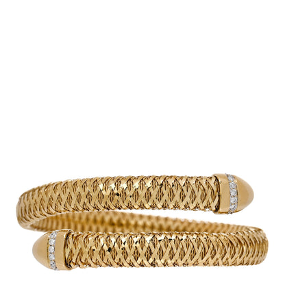 Roberto Coin 18K Yellow Gold Diamond Primavera Coiled Wrap Bracelet 1 of 3