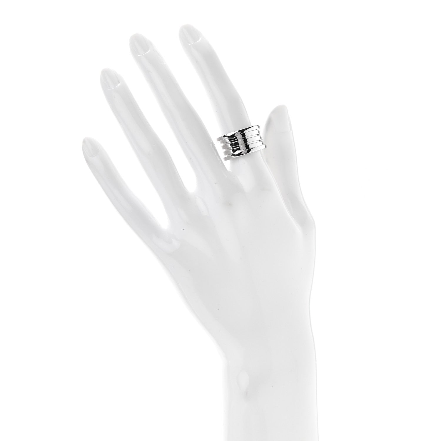 Bulgari 18K White Gold B.Zero1 Four-Band Ring 51 5.75 2 of 6