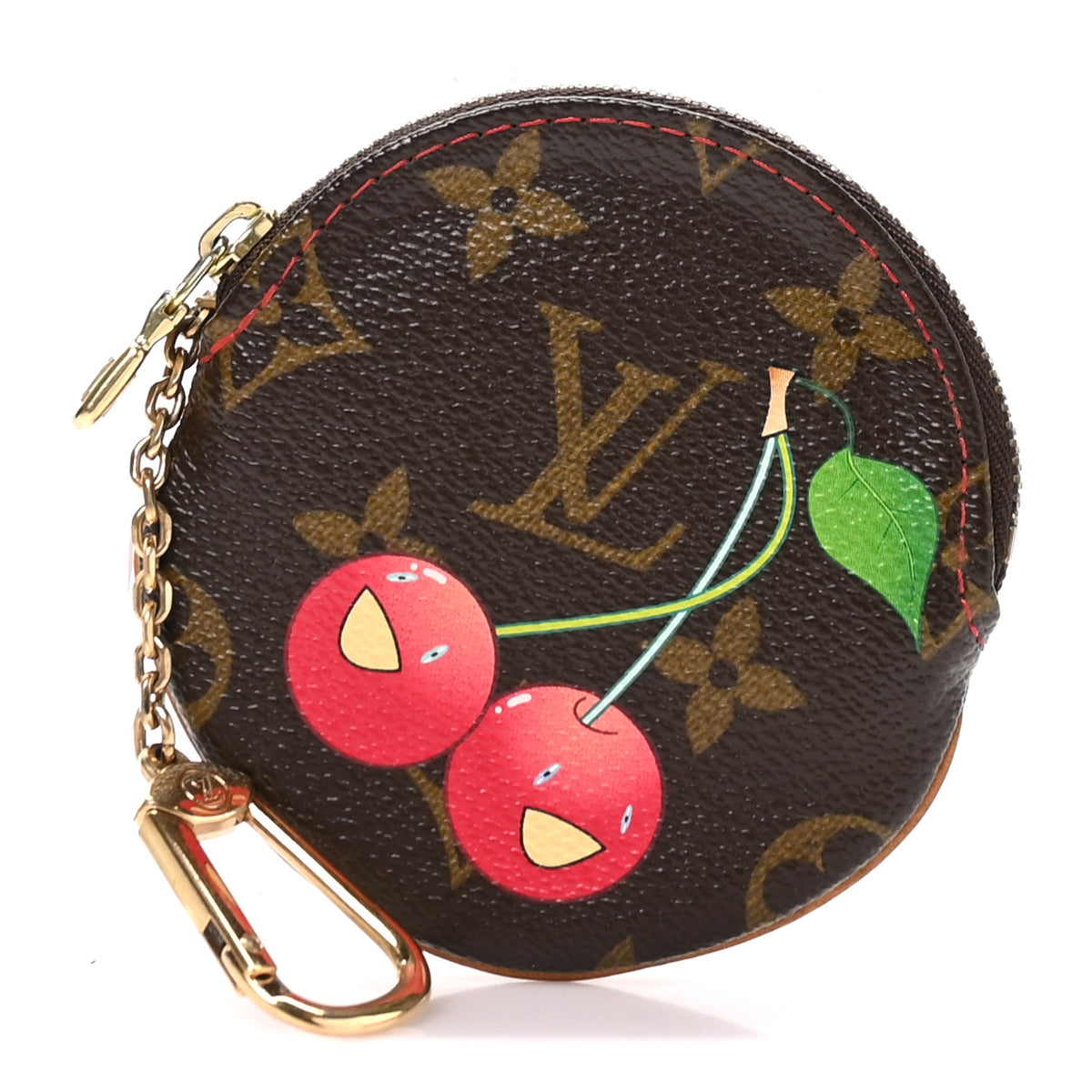 Monogram Cerises Round Coin Purse