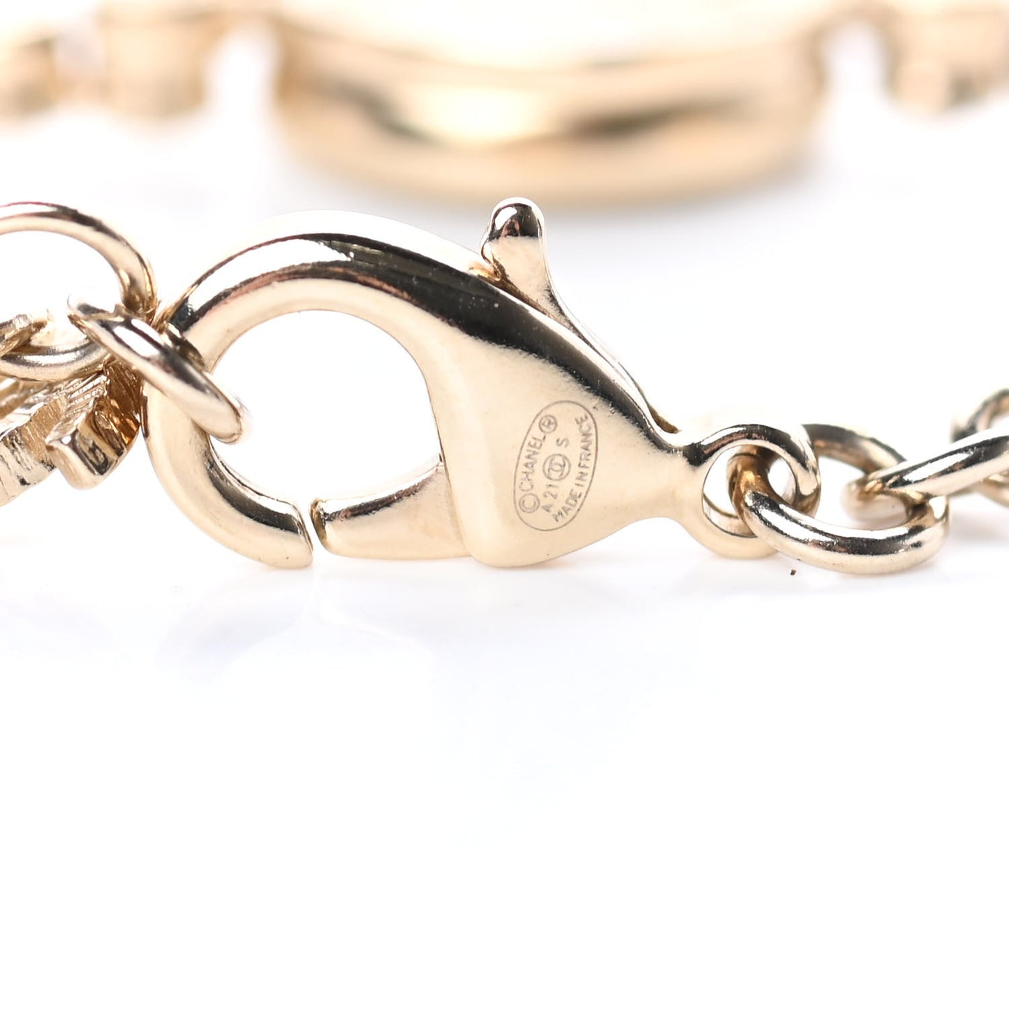 Crystal CC Chain Bracelet Gold