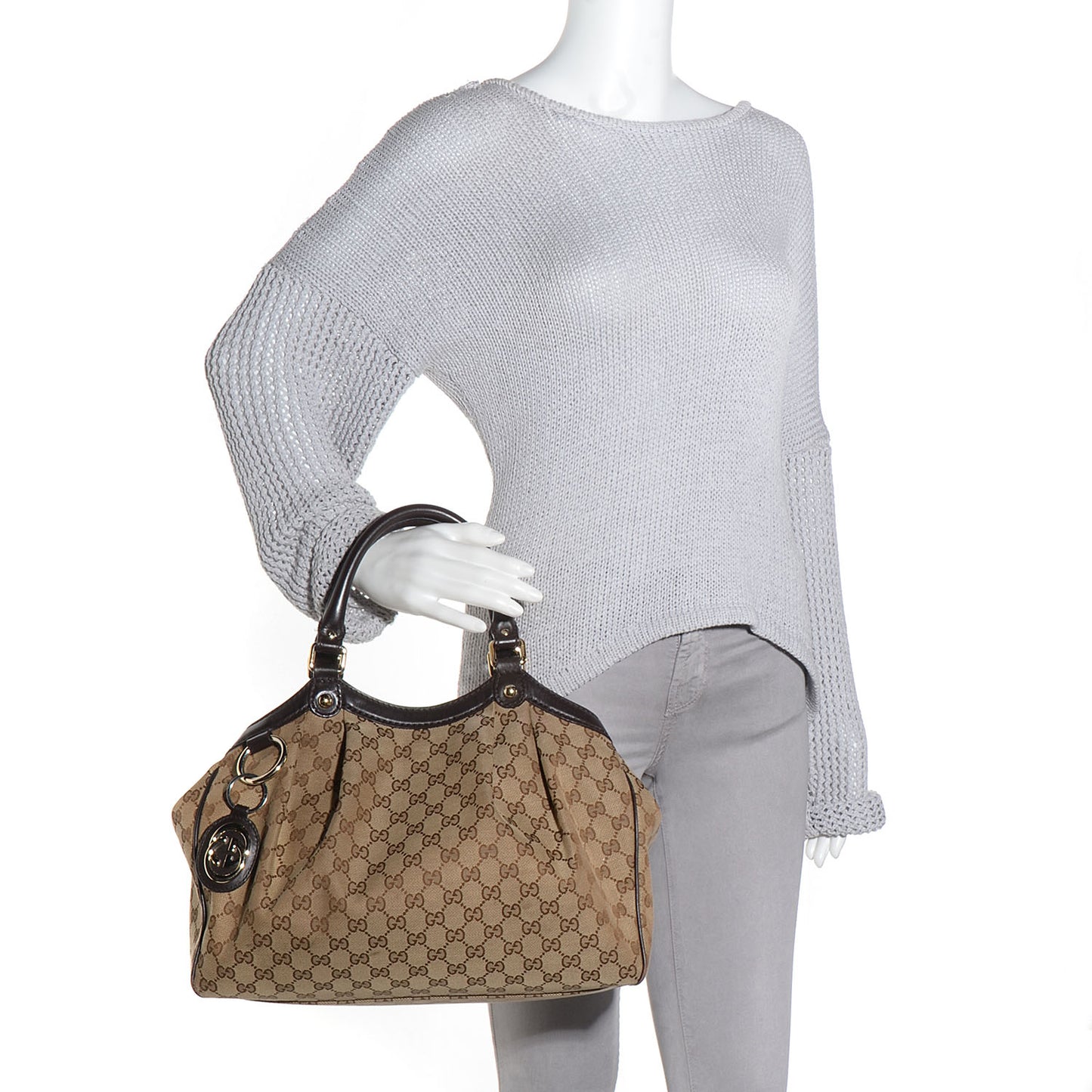 Monogram Medium Sukey Tote Dark Brown