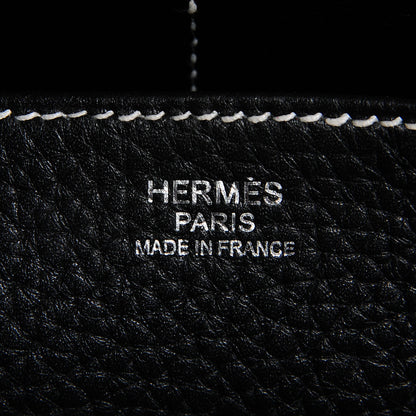Hermes Taurillon Clemence Halzan 31 Black 6 of 13