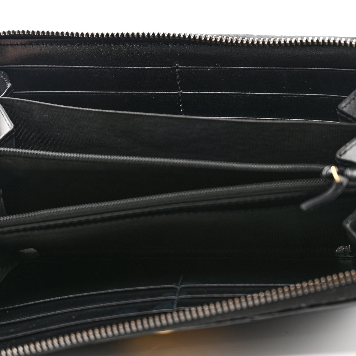 Gucci Calfskin Matelasse GG Marmont Zip Around Wallet Black 5 of 7