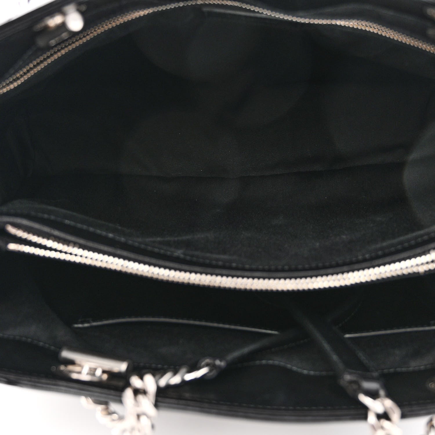 Saint Laurent Calfskin Y Quilted Monogram Large Loulou Shopper Black 5 of 10