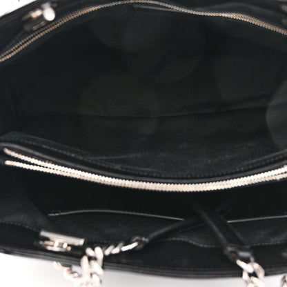 Saint Laurent Calfskin Y Quilted Monogram Large Loulou Shopper Black 5 of 10