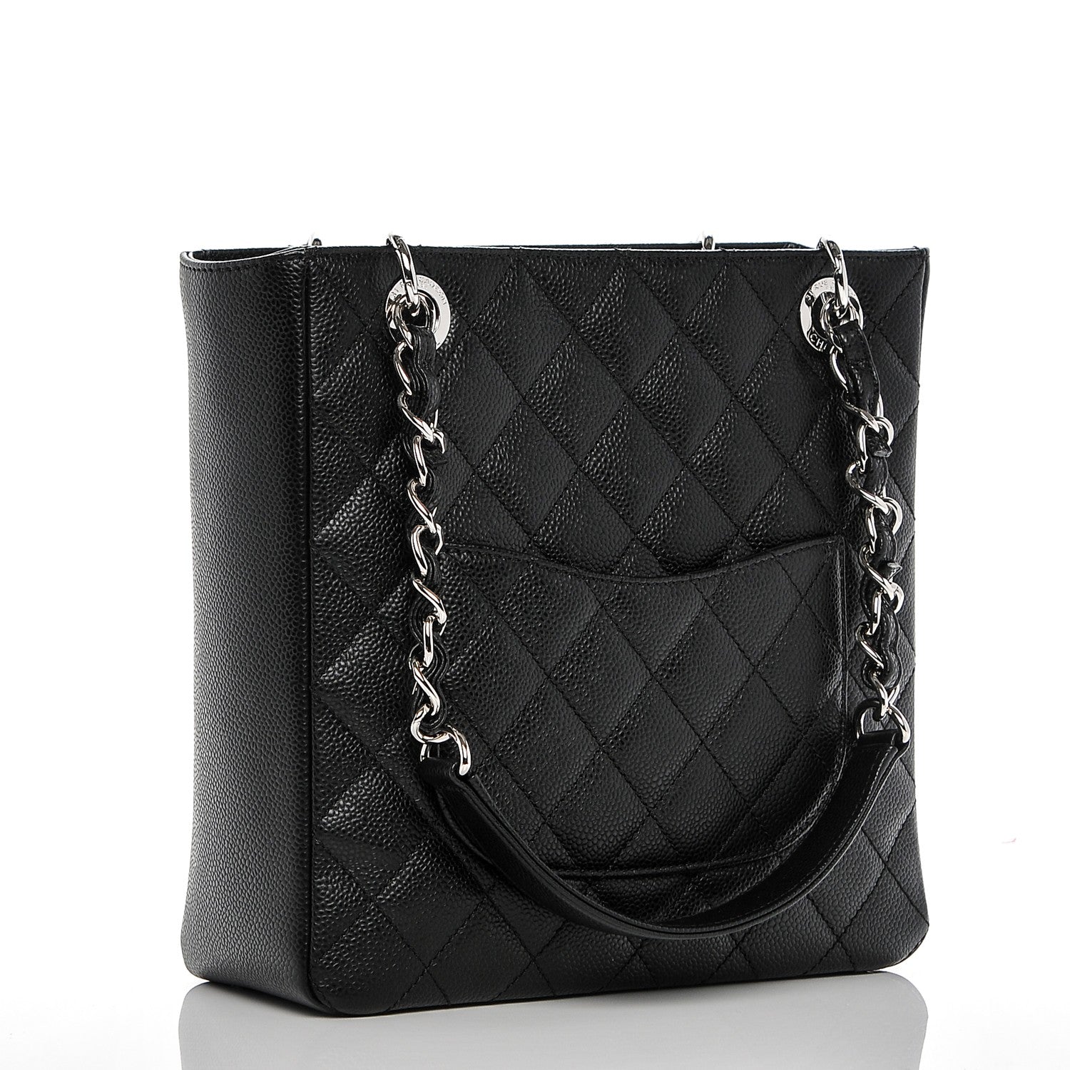 Chanel Caviar Quilted Petit Shopping Tote PST Black 3 of 7