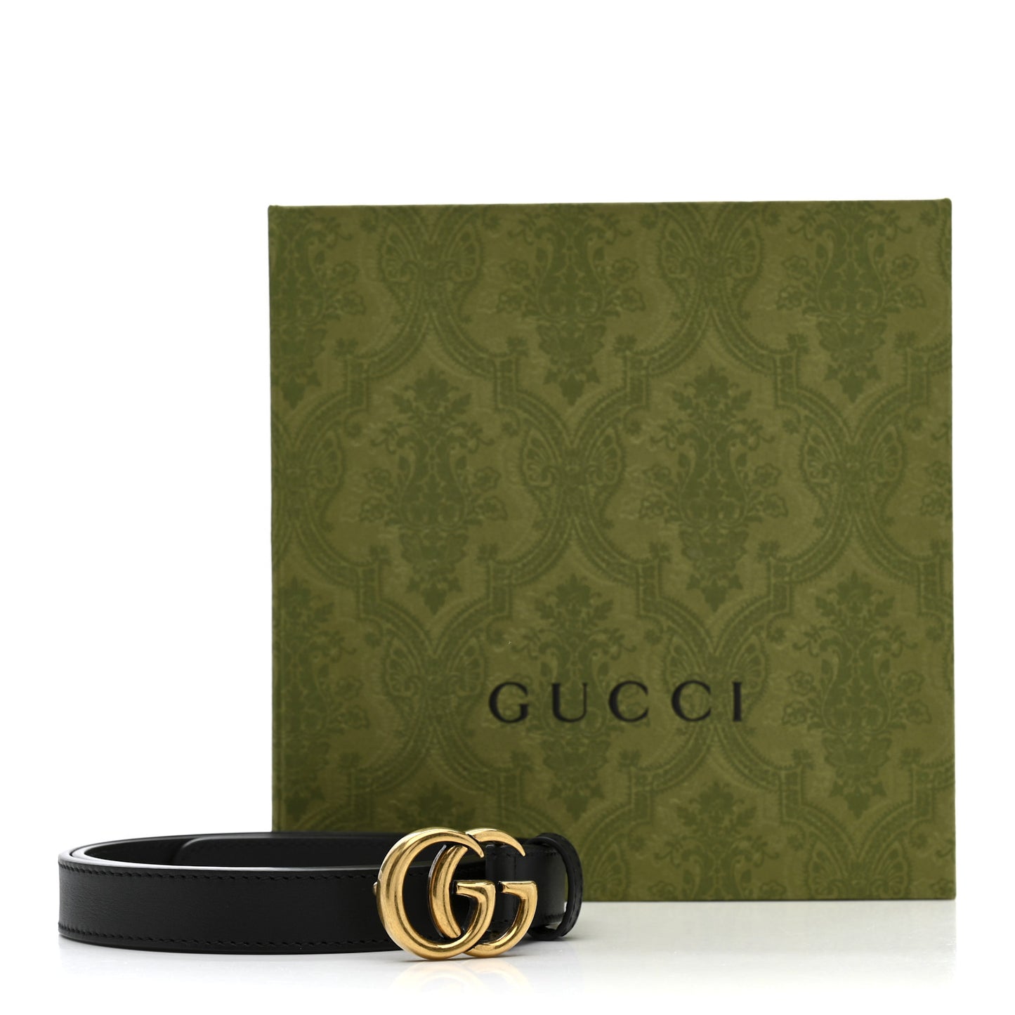 Calfskin Double G 20mm Belt 75 30 Black