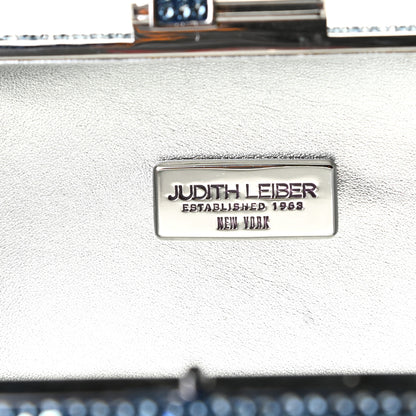 Judith Leiber Swarovski Crystal Minaudiere Clutch Blue 4 of 6