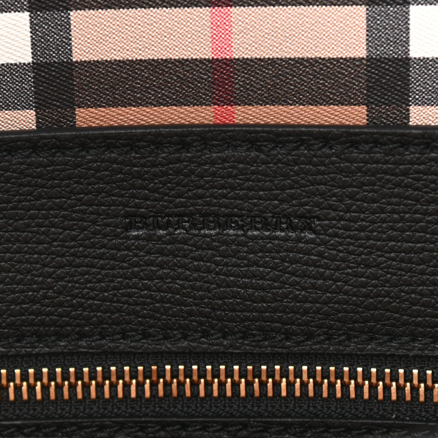 Burberry Calfskin Embossed Crest Medium Tote Black 6 of 9