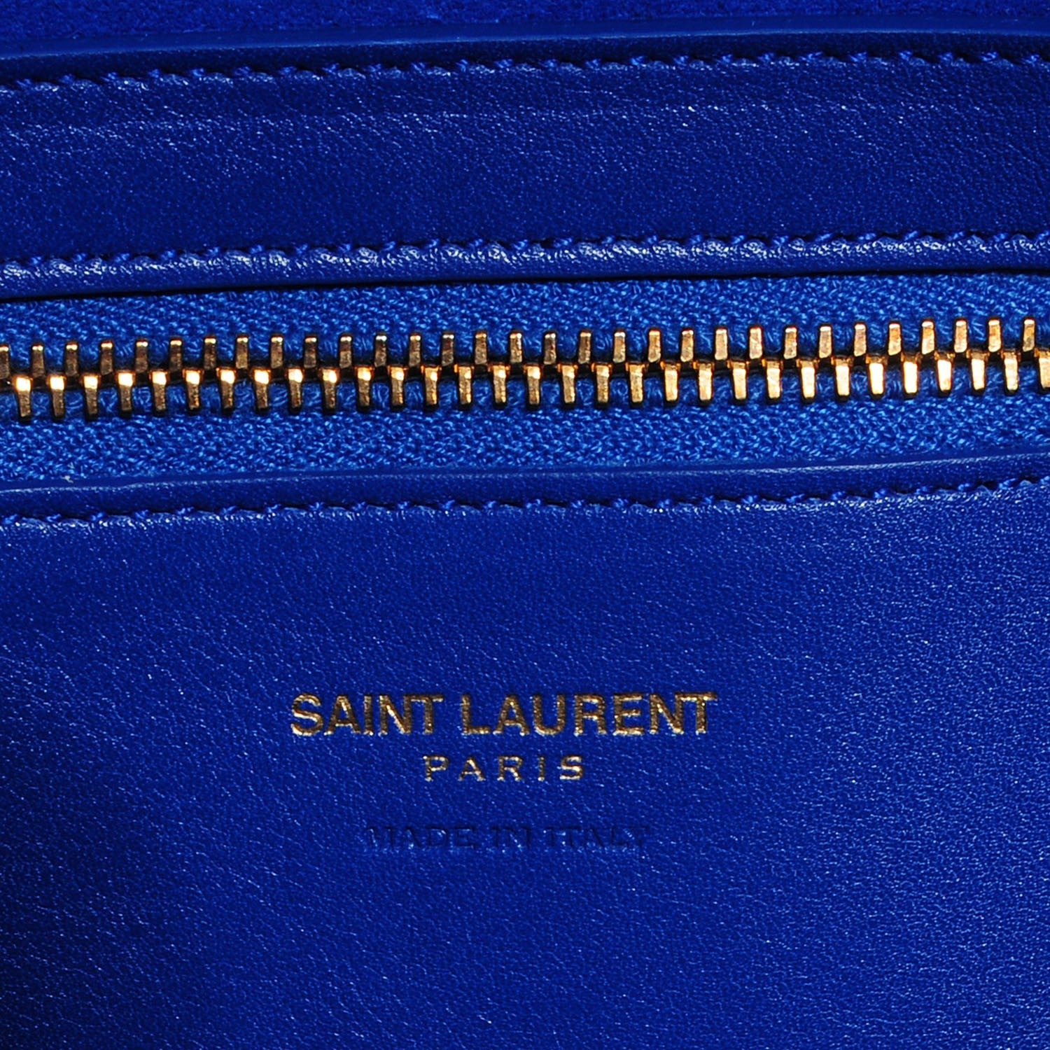 Saint Laurent Calfskin Small Monogram Cabas Blue 5 of 7
