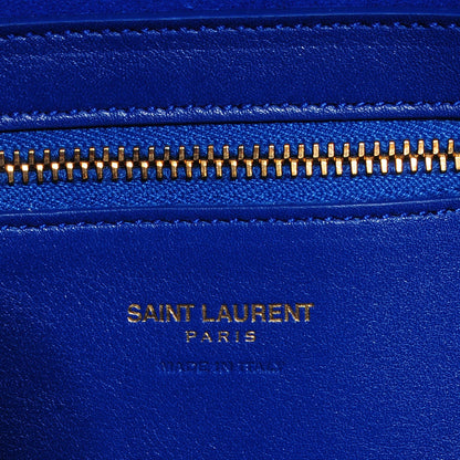 Saint Laurent Calfskin Small Monogram Cabas Blue 5 of 7