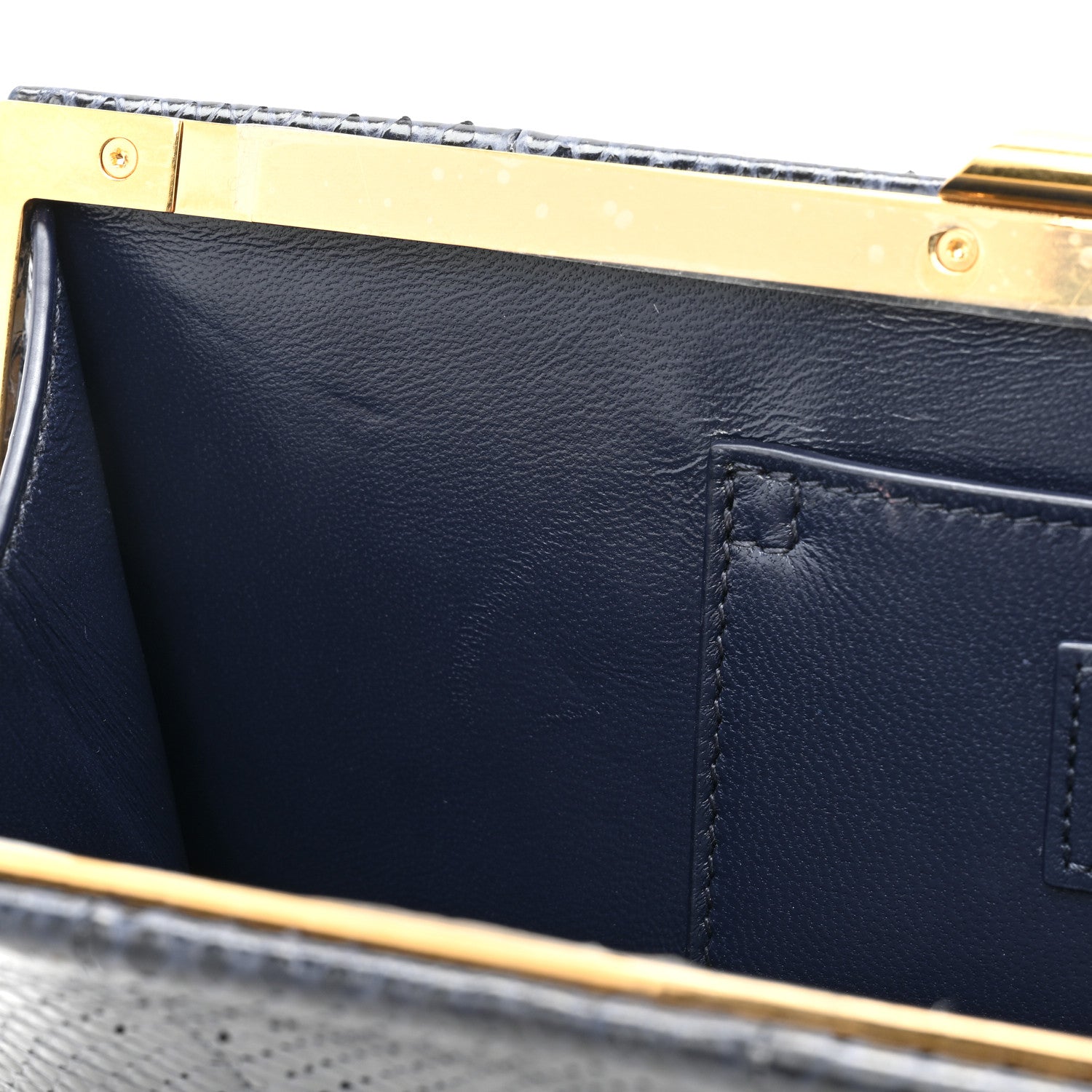 Saint Laurent Snakeskin Midnight Clutch Black 15 of 15