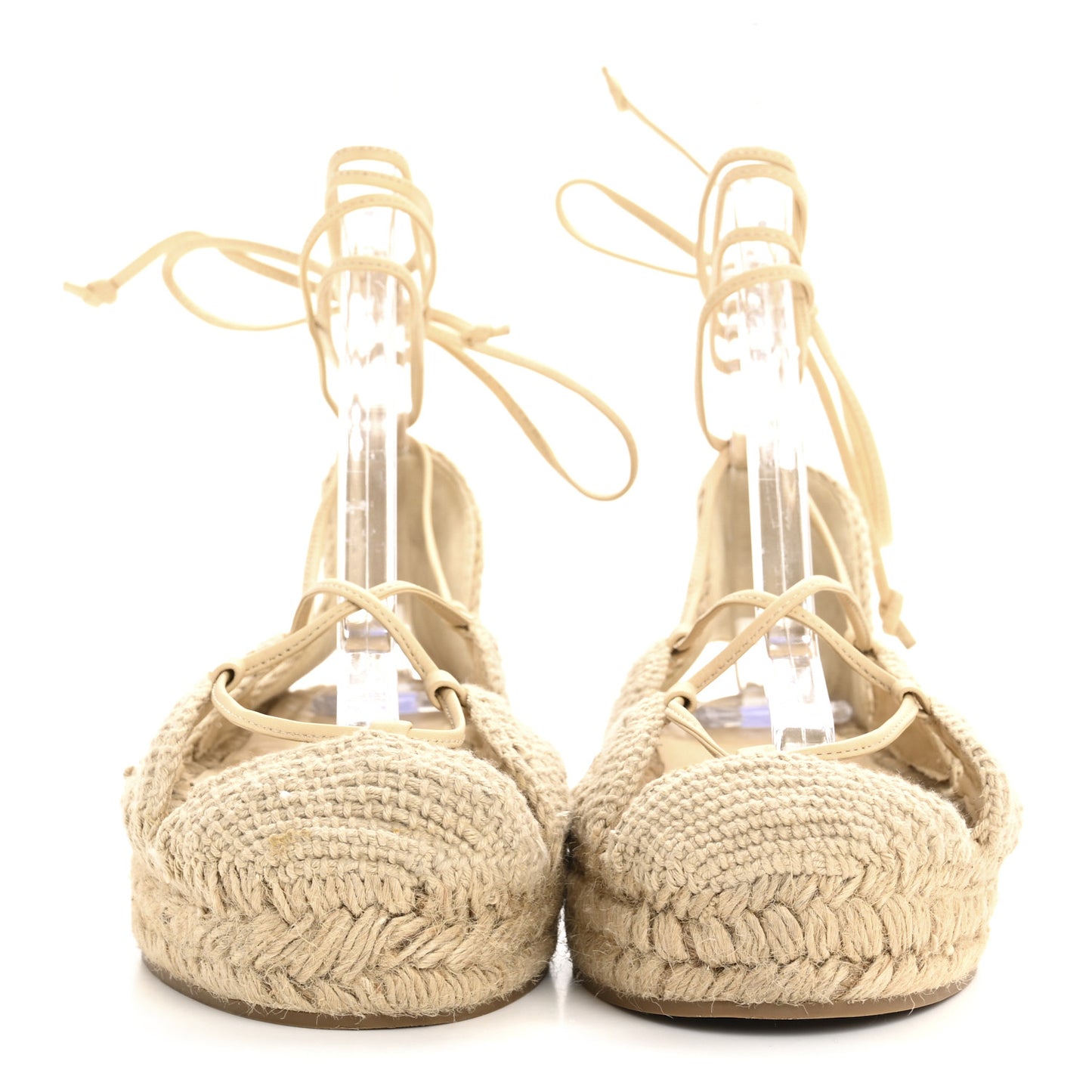 Raffia Paula's Ibiza Strappy Solar Espadrille Sandals 38 Natural