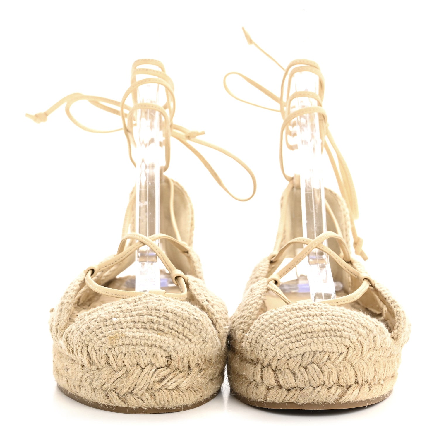 Loewe Raffia Paula's Ibiza Strappy Solar Espadrille Sandals 38 Natural 3 of 9
