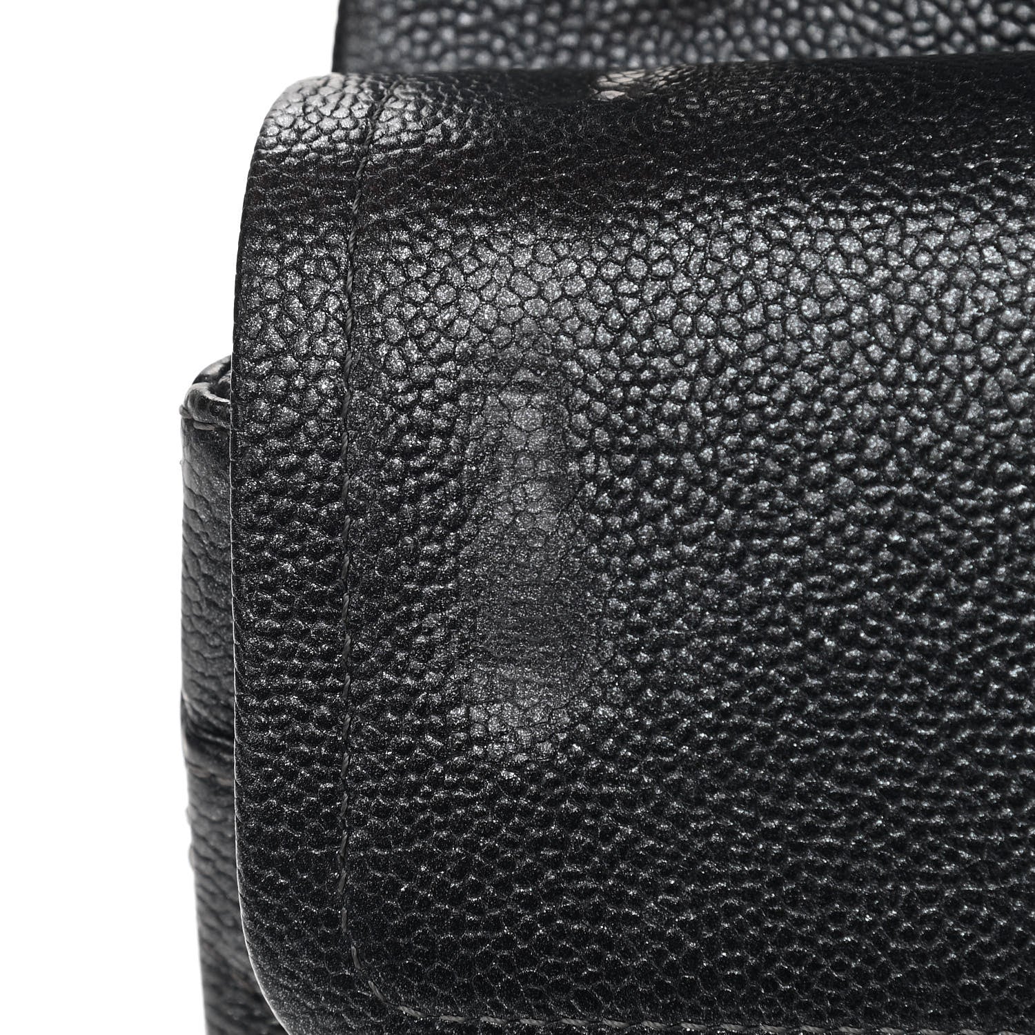 Chanel Metallic Caviar Quilted Jumbo Double Flap Dark Grey 12 of 16