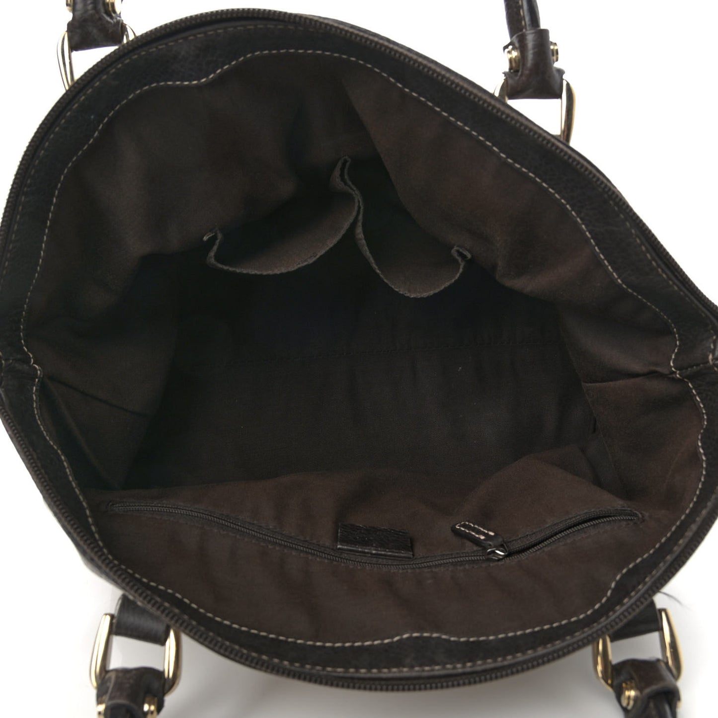 Crystal Monogram Medium GG Charm Dome Satchel Dark Brown