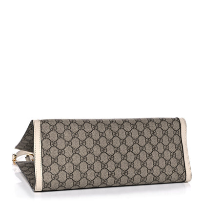 Gucci GG Supreme Monogram Medium Padlock Tote White 4 of 22