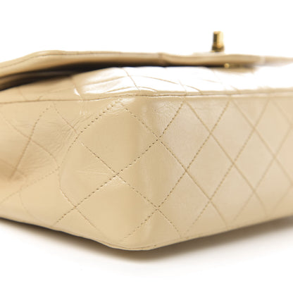 Chanel Lambskin Quilted Medium Double Flap Beige 10 of 12