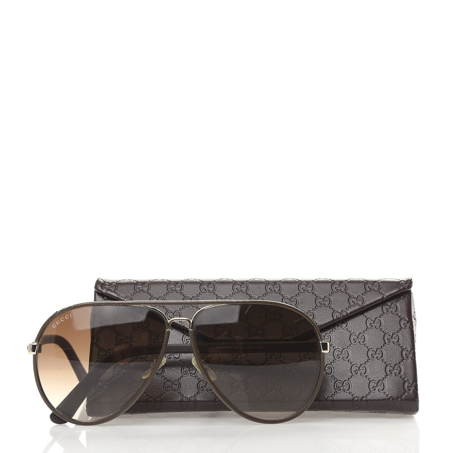 Calfskin Aviator Sunglasses 2887/S Brown