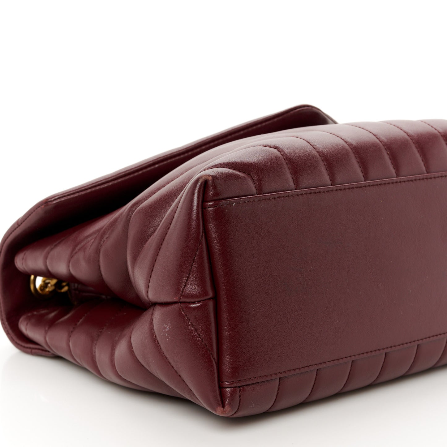 Calfskin Y Quilted Monogram Medium Loulou Chain Satchel Rouge Legion