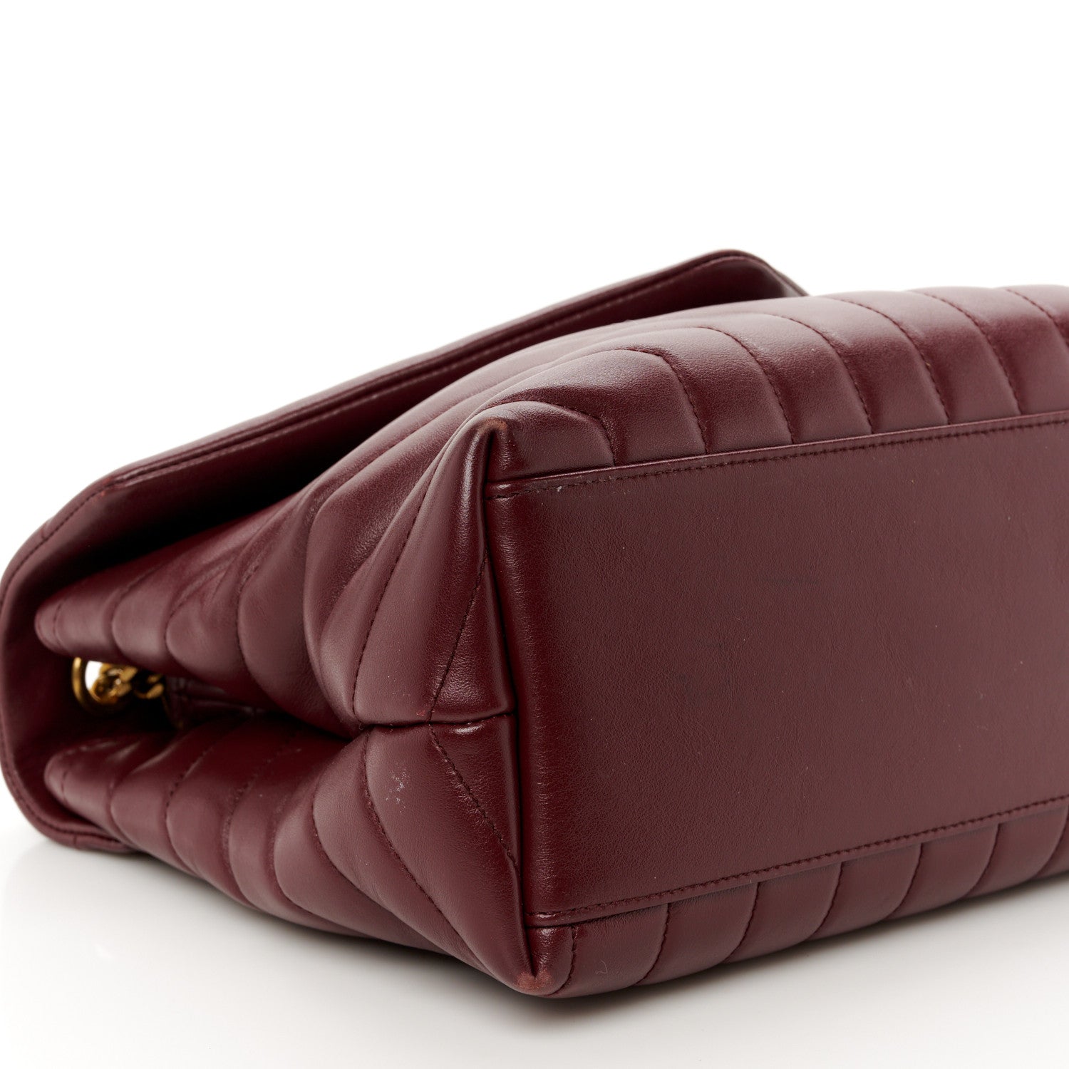 Saint Laurent Calfskin Y Quilted Monogram Medium Loulou Chain Satchel Rouge Legion 10 of 13