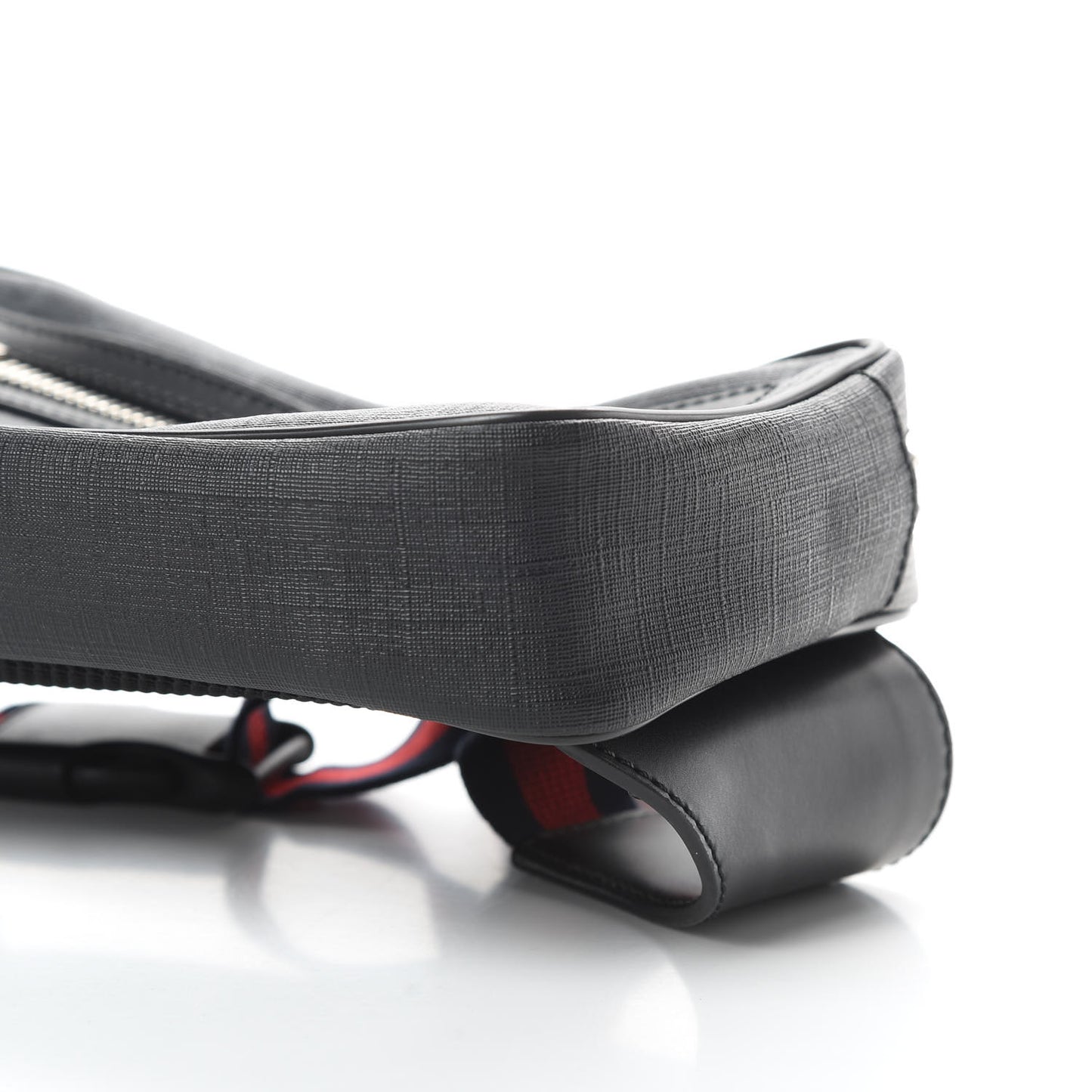 Soft GG Supreme Monogram Web Belt Bag Black Grey