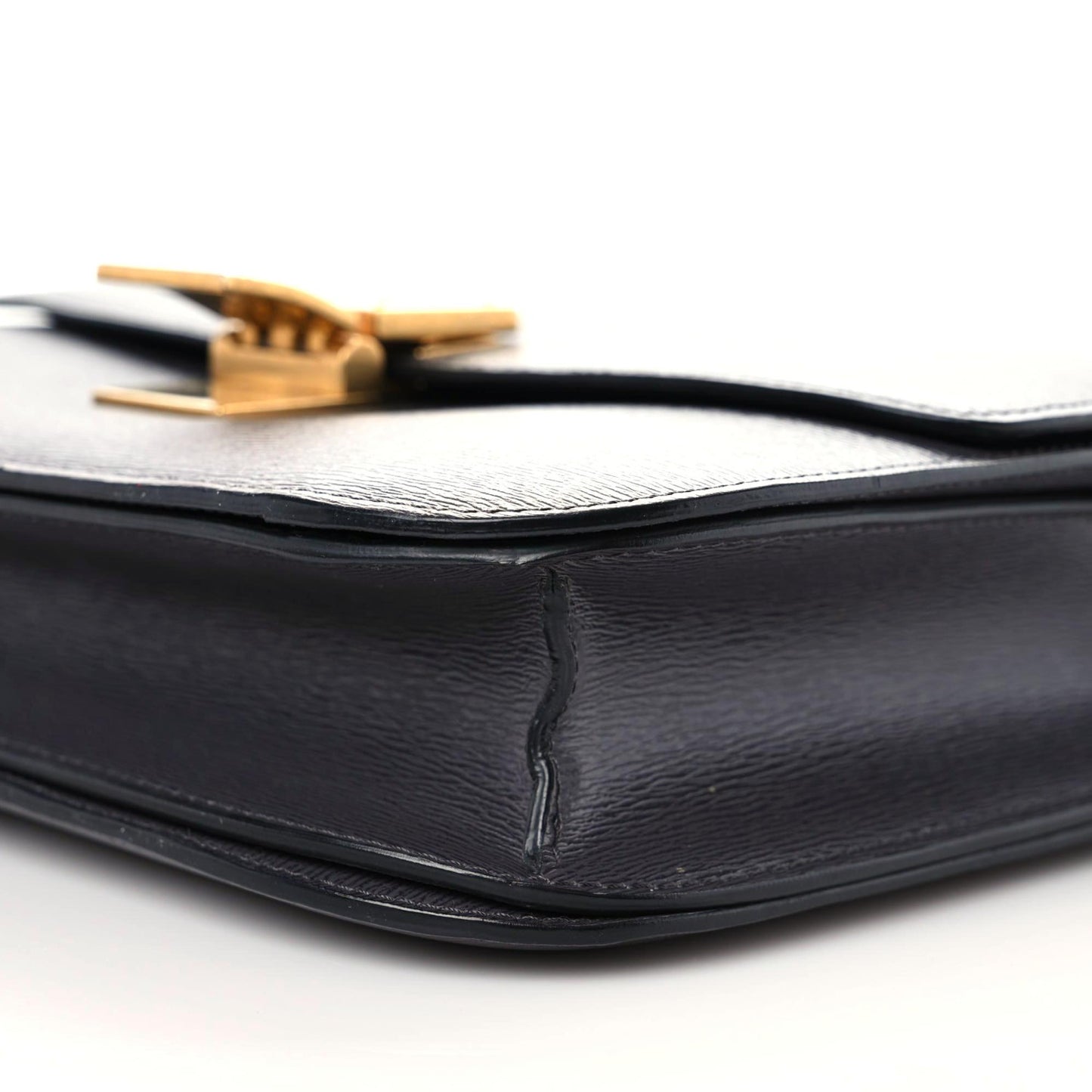 Liege Calfskin Medium Classic Box Flap Bag Dark Blue