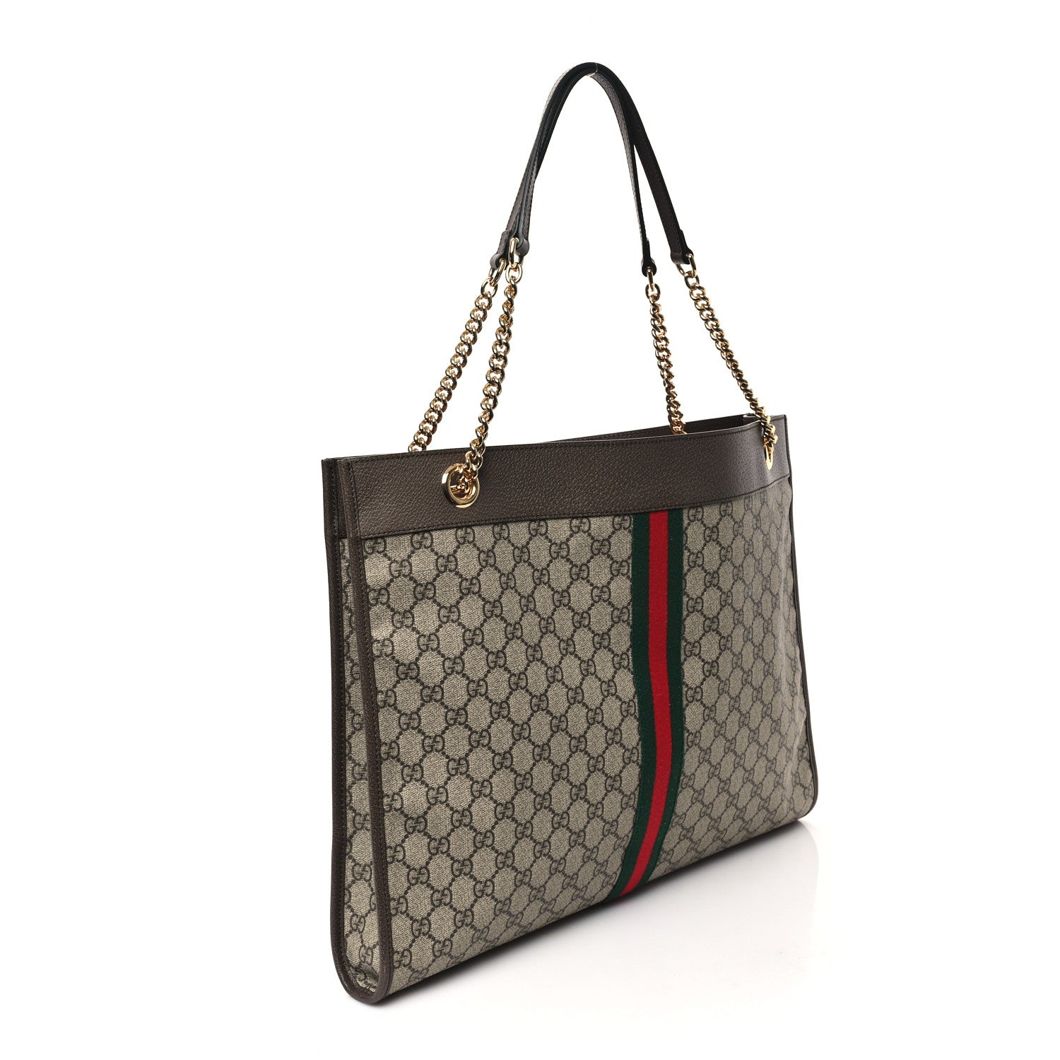 Gucci GG Supreme Monogram Large Rajah Chain Tote Beige New Acero 4 of 12