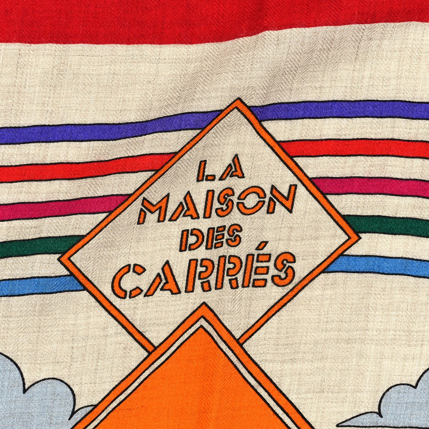 Hermes Cashmere Silk La Maison des Carres Shawl 140 4 of 5