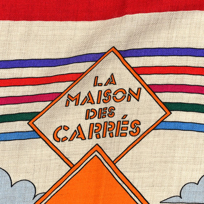 Hermes Cashmere Silk La Maison des Carres Shawl 140 4 of 5
