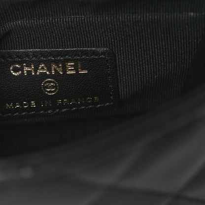 Chanel Lambskin Quilted Top Handle Flap Clutch With Chain Black 6 of 11
