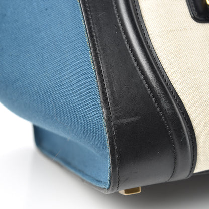Celine Canvas Smooth Calfskin Mini Tri-Color Luggage Royal 17 of 18