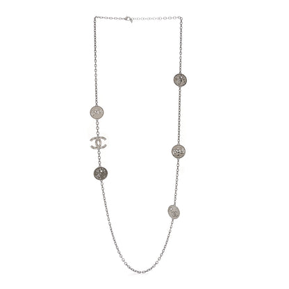 Chanel Ruthenium Crystal Star CC Long Necklace 3 of 7